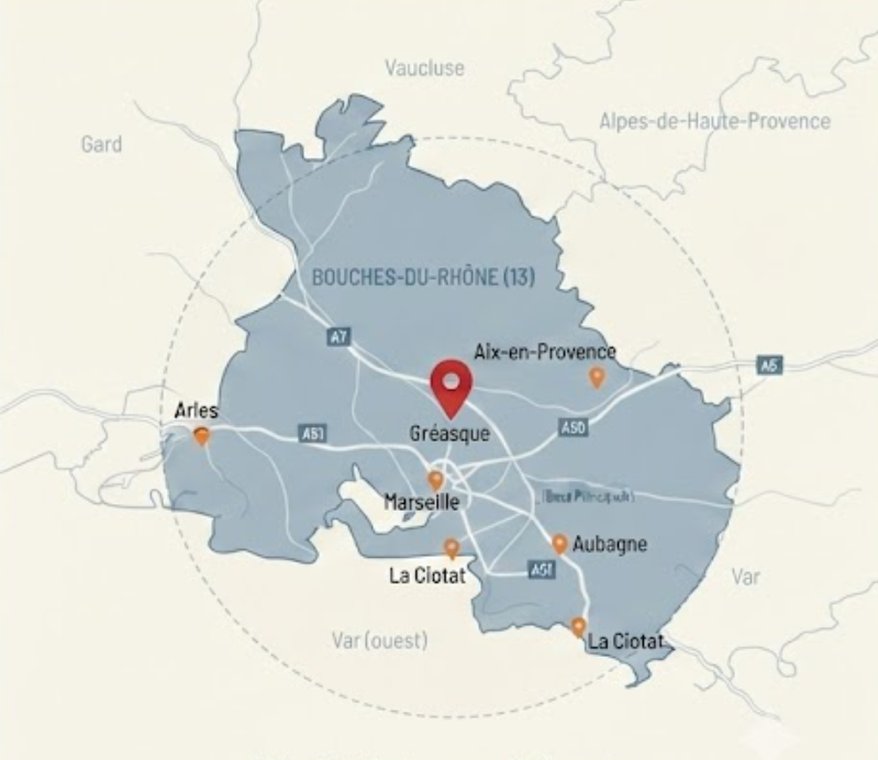 Carte de la zone d'intervention